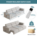 3 Seats Power Recliner Sofa with Wireless Charging