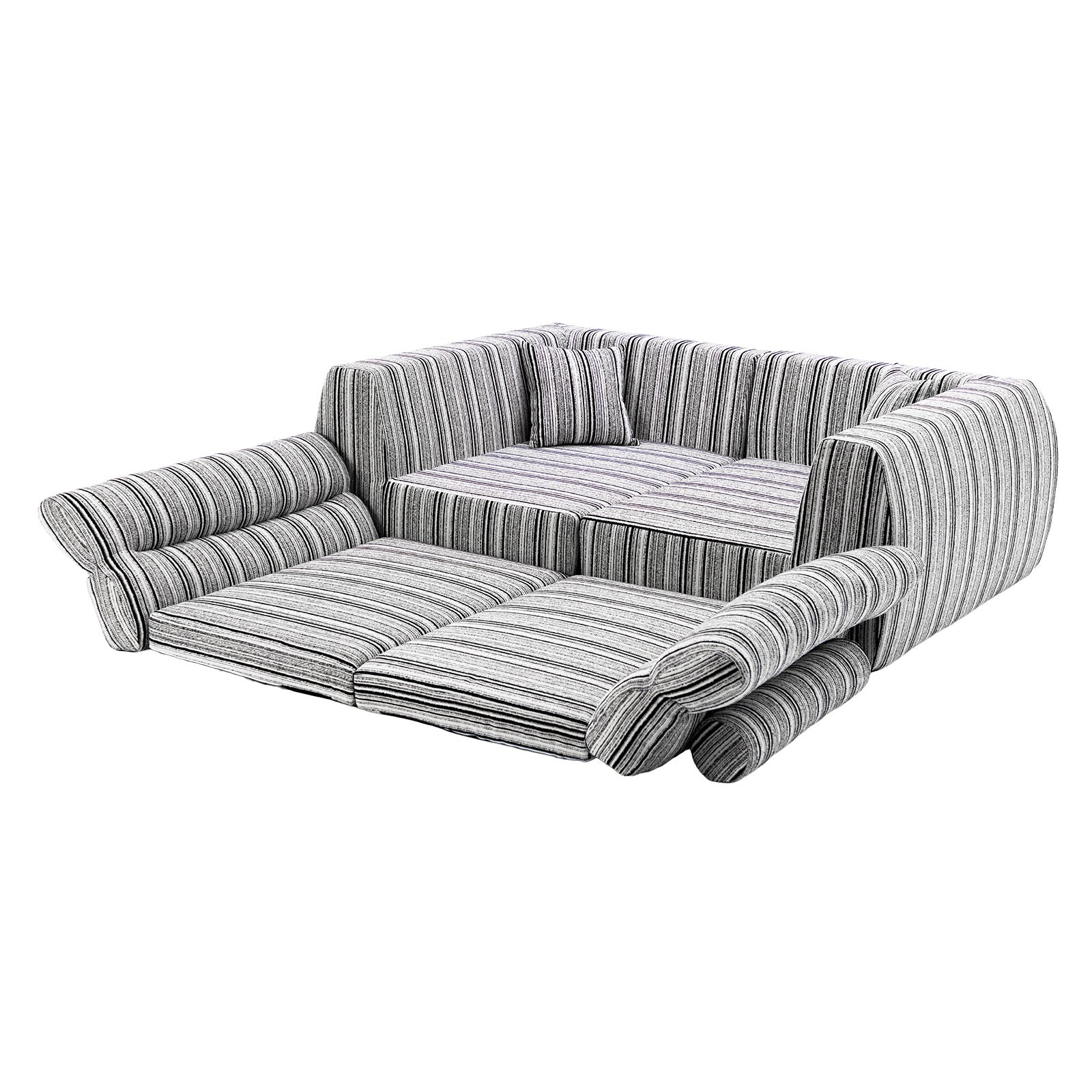 Woven Chenille Striped Compression Sofa