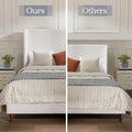 Hayden Upholstered Wingback Bed - King Size