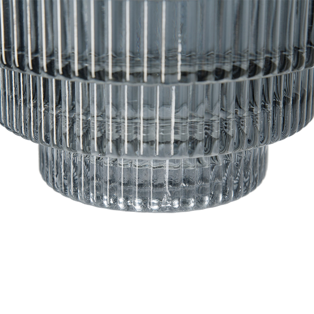 Multi-Tiered Geometric Vase with Smoked Finish