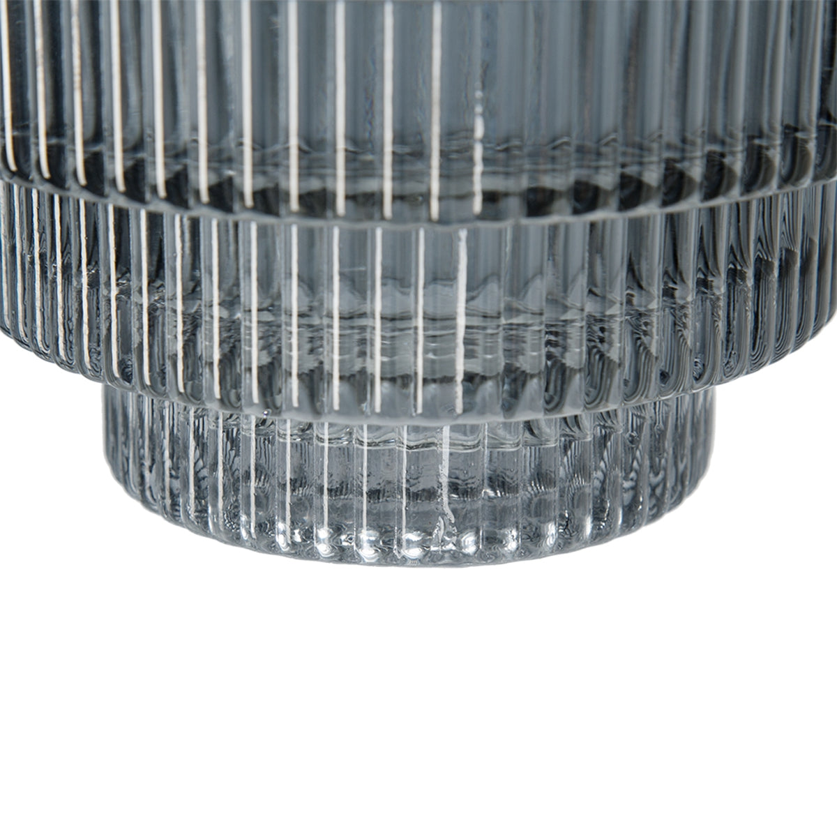 Multi-Tiered Geometric Vase with Smoked Finish