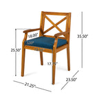 9-Piece Acacia Wood Outdoor Patio Dining Set