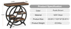 25.59 Inches 3-Tier Narrow End Table with Storage