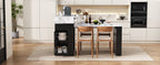 TREXM Extendable Dining Table with Folding Tabletop