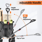 Portable 400L Collapsible Wagon - Folding Cart for All Occasions