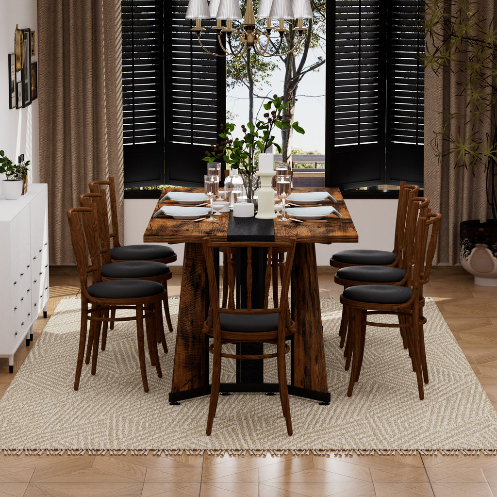 Rustic Large Dining Table for 8 People