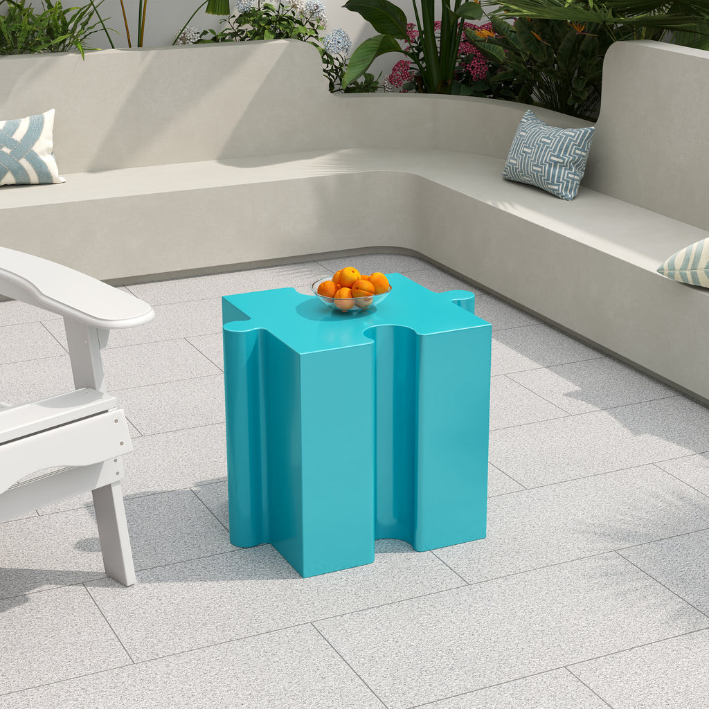 Puzzle Art Side Table - Modular Concave Edge MGO Table