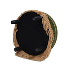 Yolanda 24" Round Upholstered Accent Ottoman, Olive