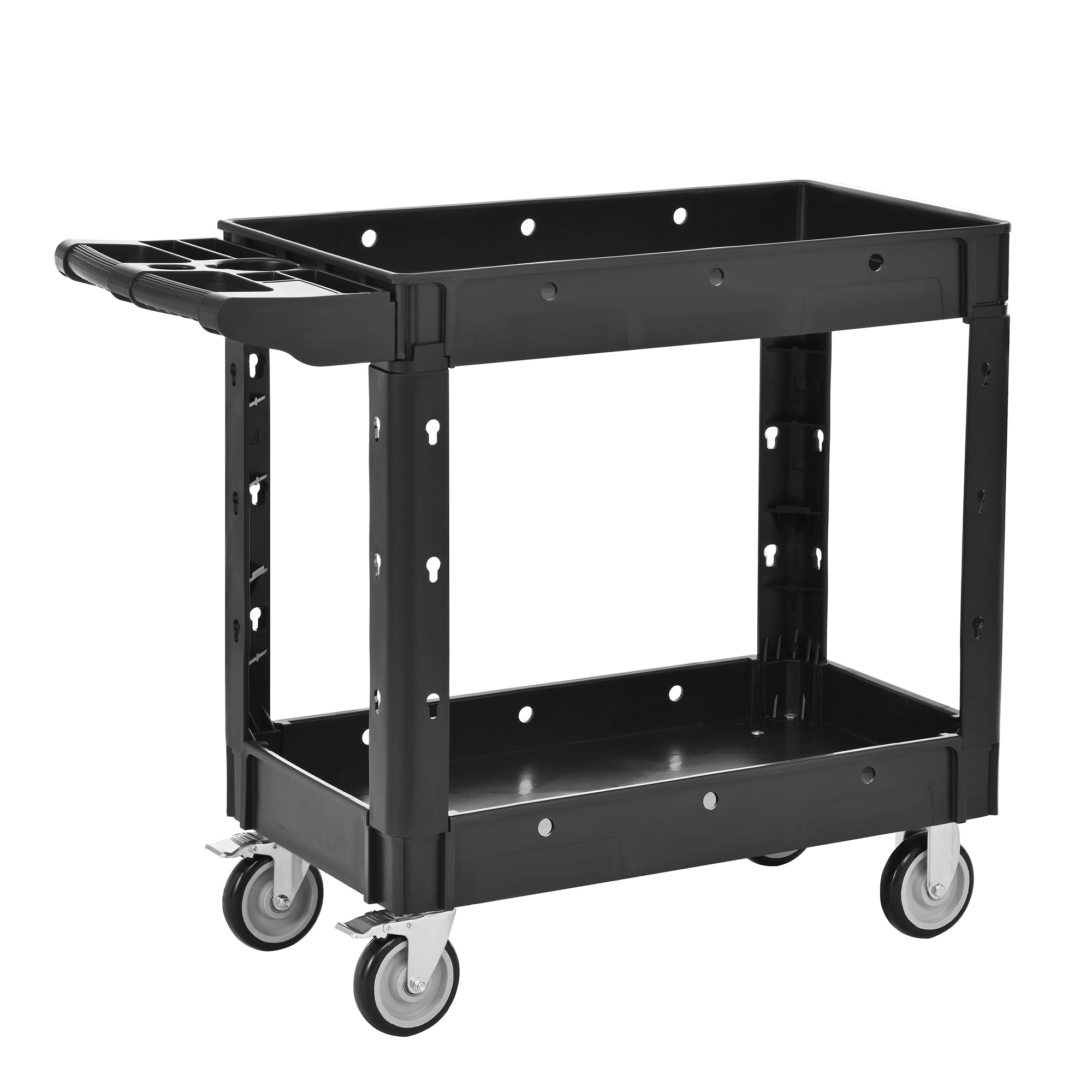Two-Shelf Utility Cart with Wheels