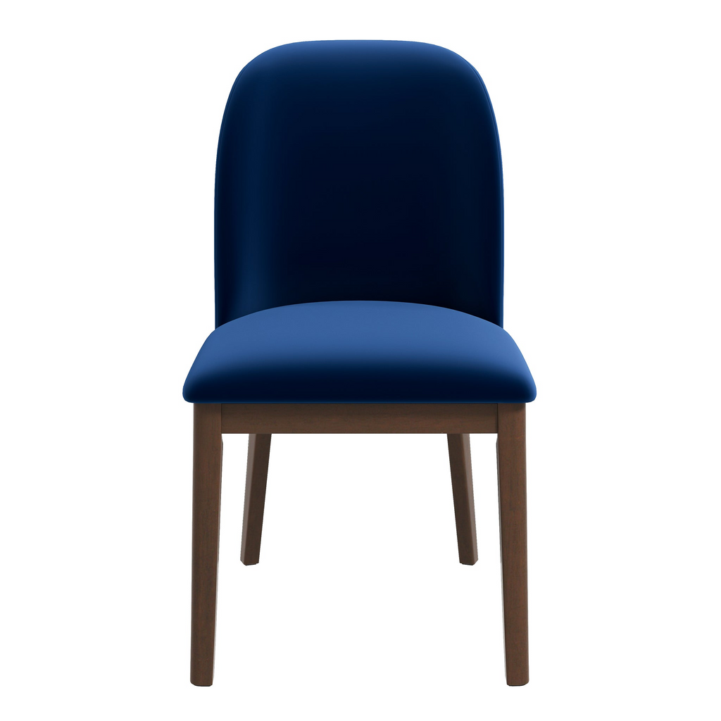 Kaitlyn Navy Blue Velvet Dining Chair Set of 2