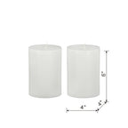 4x6" 2PK Unscented Soy Wax Candle