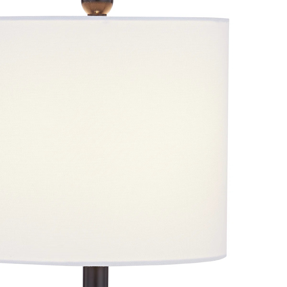 19-Inch Modern Forged Iron Table Lamp with Rotary Switch, Black