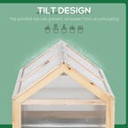 Outsunny Raised Garden Bed with Polycarbonate Greenhouse
