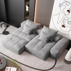 Modern Oversized Modular Sectional Sofa with Ottoman