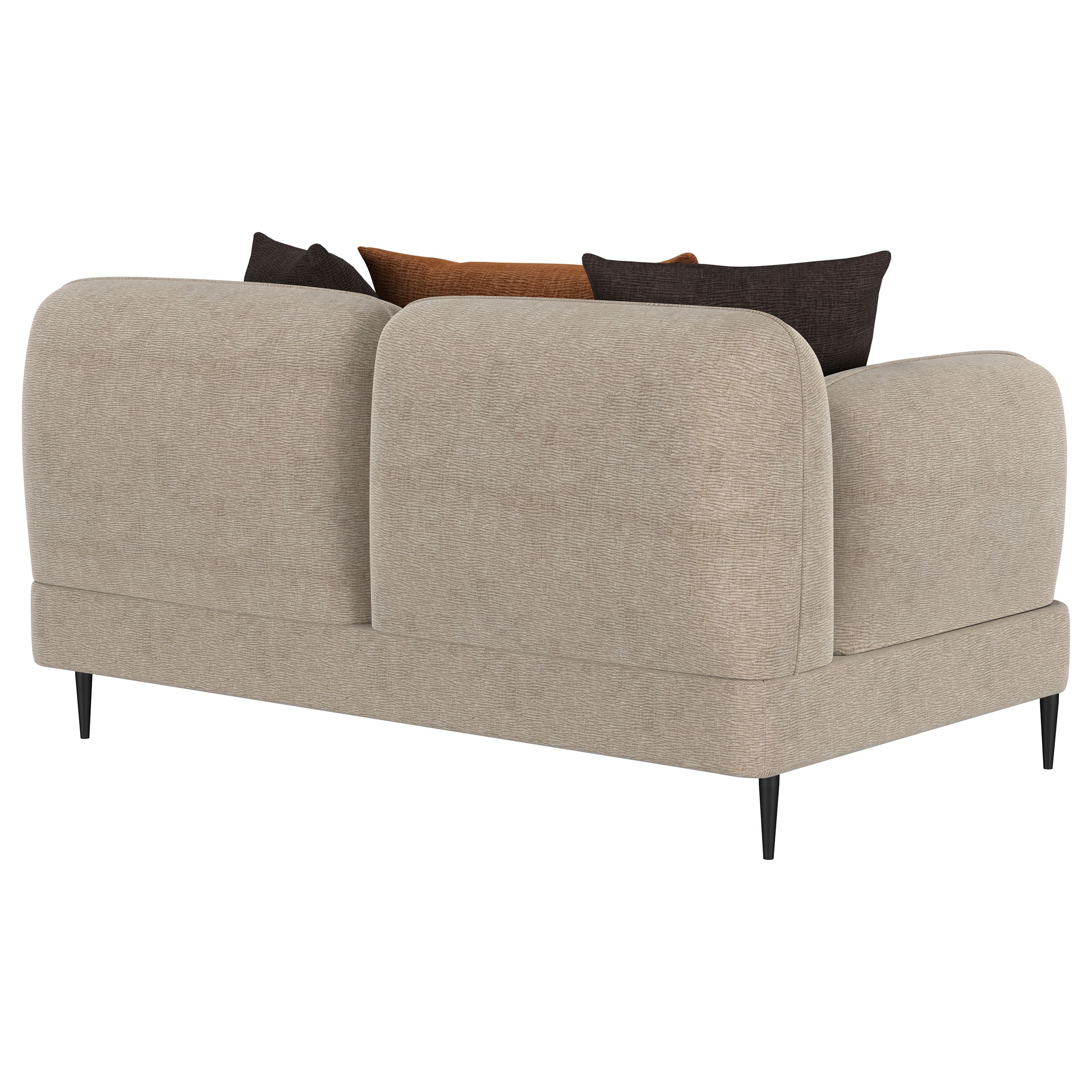 Repley Latte Upholstered Sculpted Track Arm Loveseat