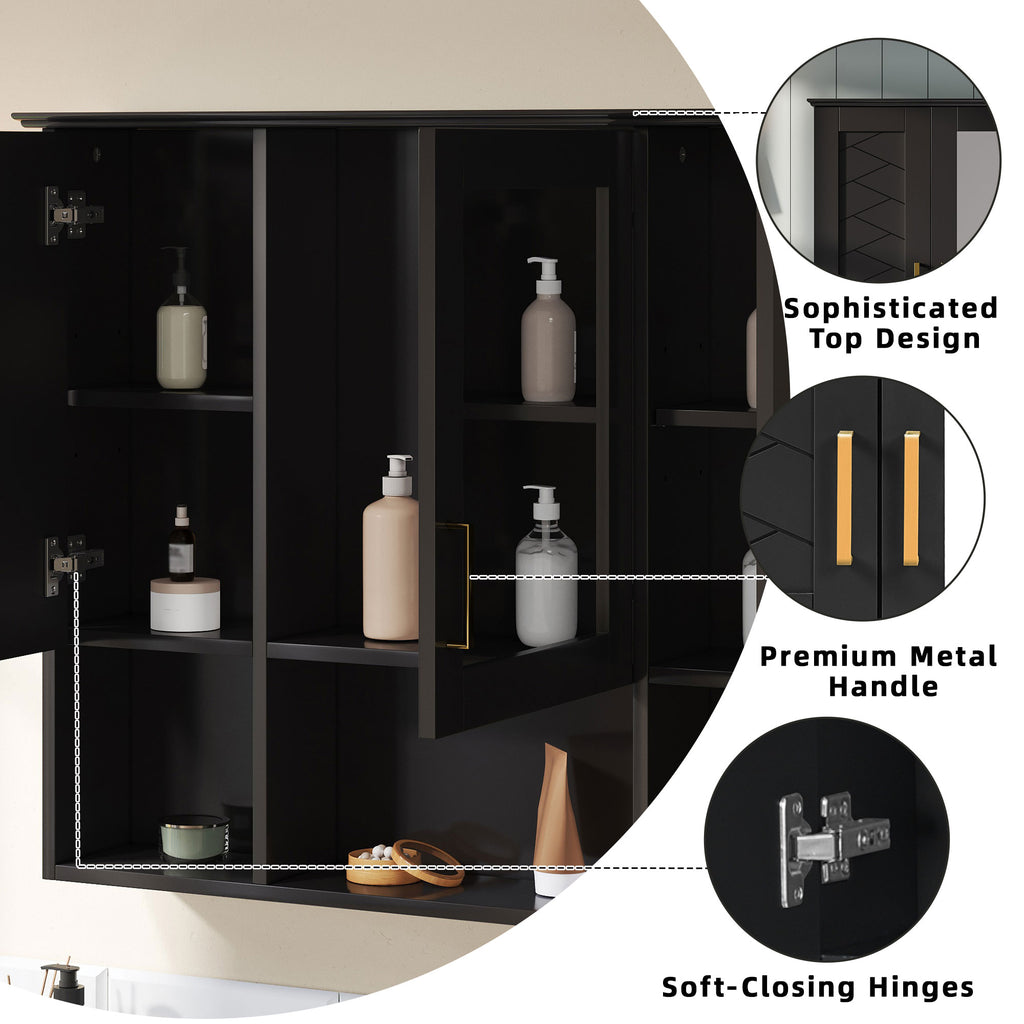 35 Inch 2-in-1 Wall Mounted Medicine Cabinet