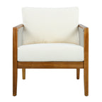 Outdoor 4-Piece Sofa Set, Acacia Wood Frame with Rope Detail