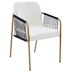 Modern Glam Upholstered Dining Chairs (Set of 2)