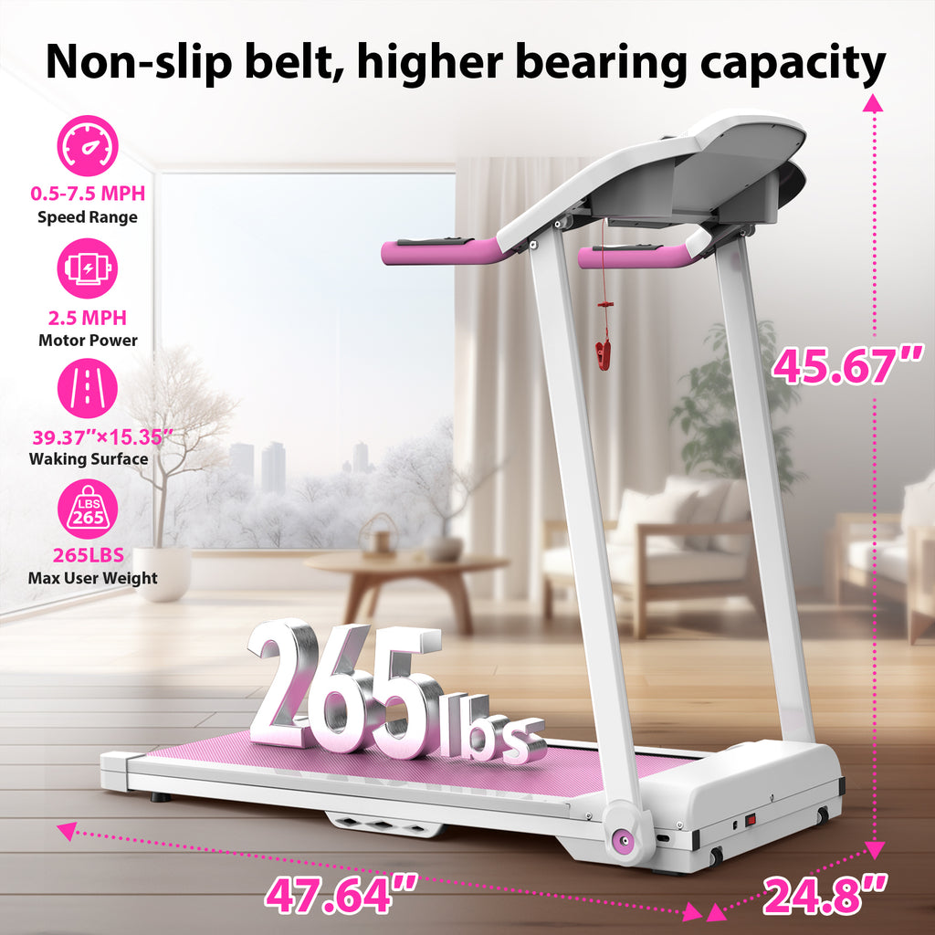 Foldable Treadmill 2.5HP Electric Folding Running Machine