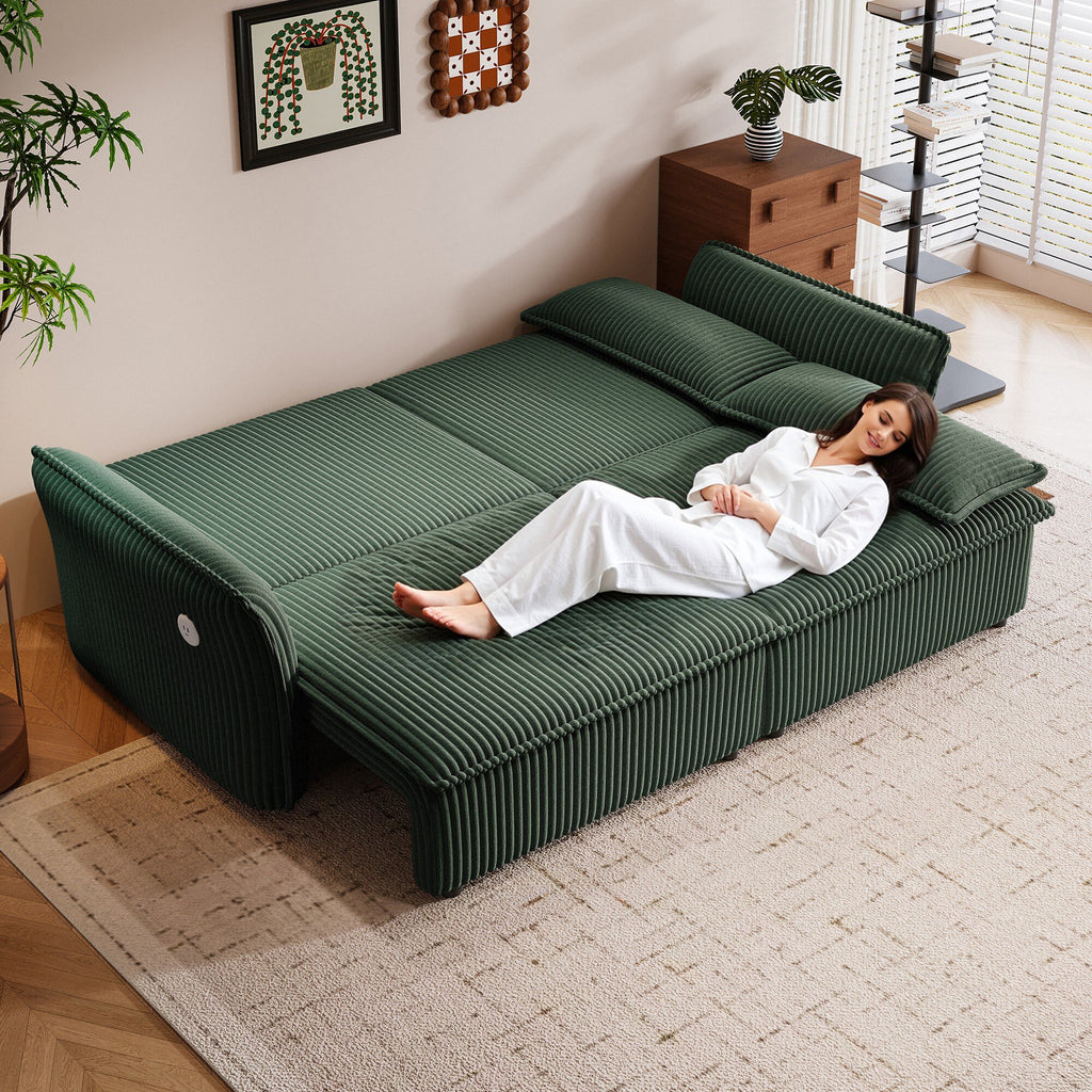 Multi-Functional 85-Inch Convertible Sofa Bed