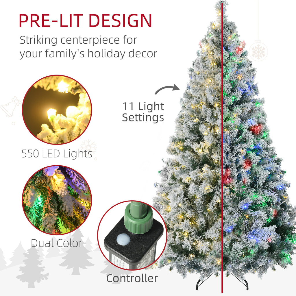 7.5ft Tall Prelit Artificial Christmas Tree