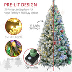 7.5ft Tall Prelit Artificial Christmas Tree