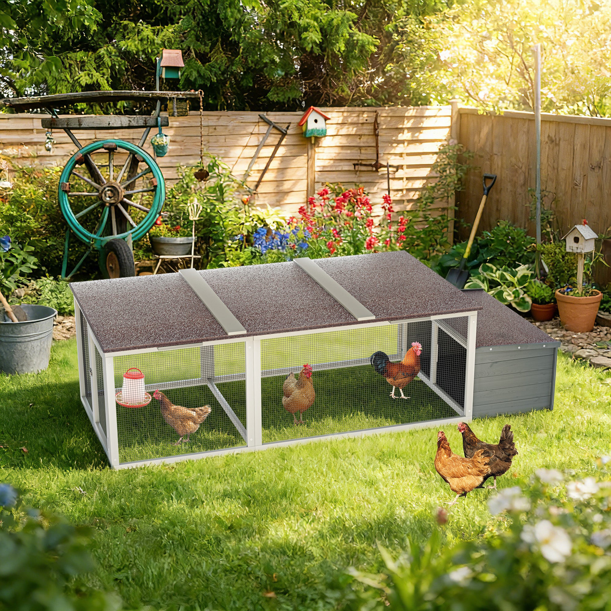 Large Chicken Coop with Run