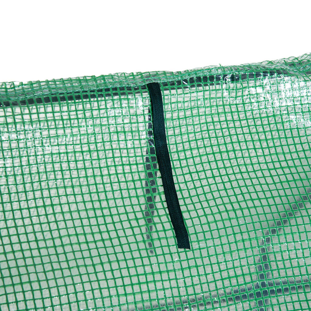Outsunny 9' x 3' x 3' Portable Mini Greenhouse Outdoor Garden with Large Zipper Doors and Water/UV PE Cover