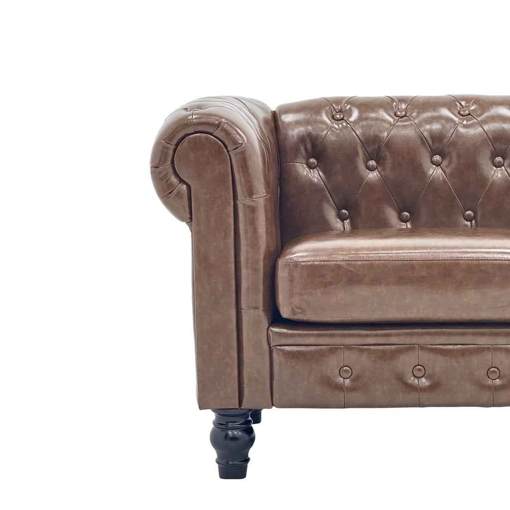 FX-P80PB-PUBR-2PC Chesterfield Sofa Set