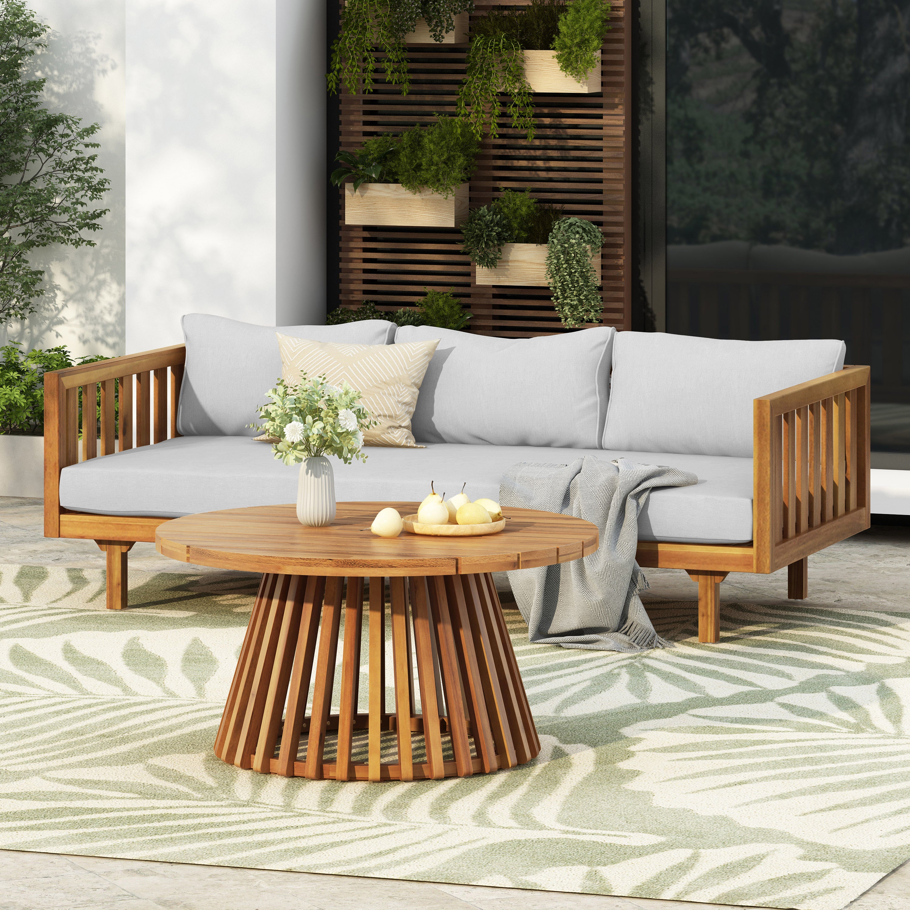 Acacia Wood Patio Furniture Set