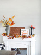 Set of 2 Thanks Wall Signs for Seasonal Decor