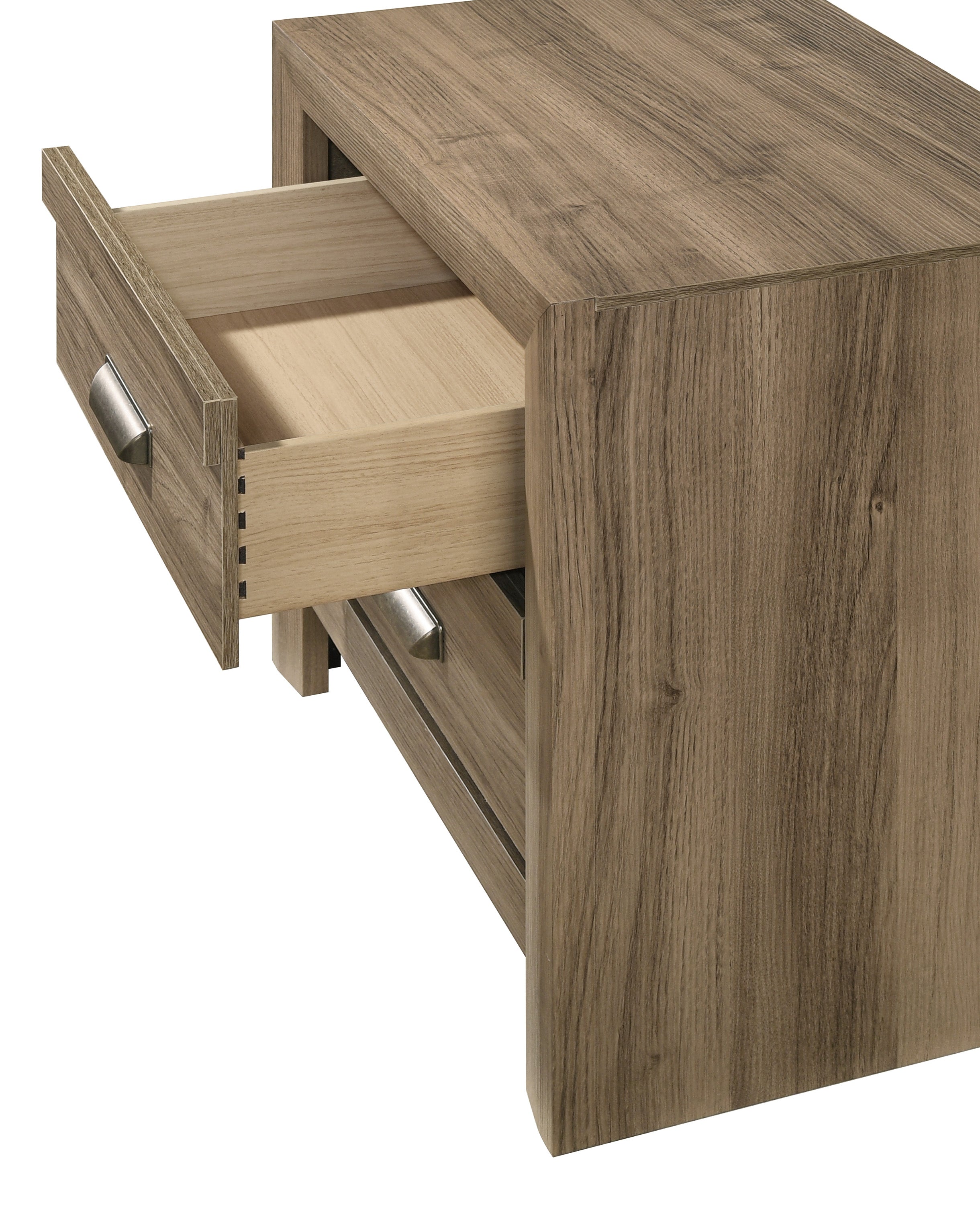 Contemporary Style Two Drawers Storage Nightstand