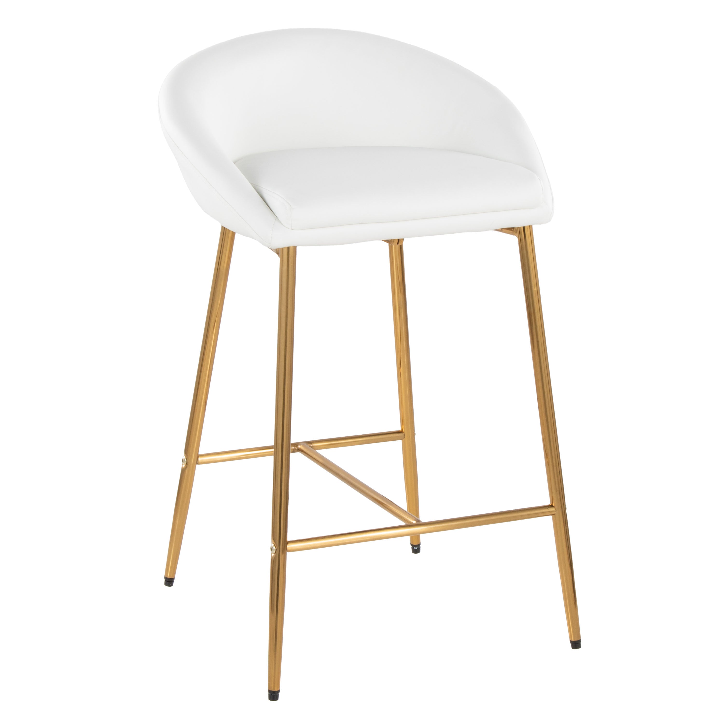 26" Counter Stool with Curved Upholstered Seat