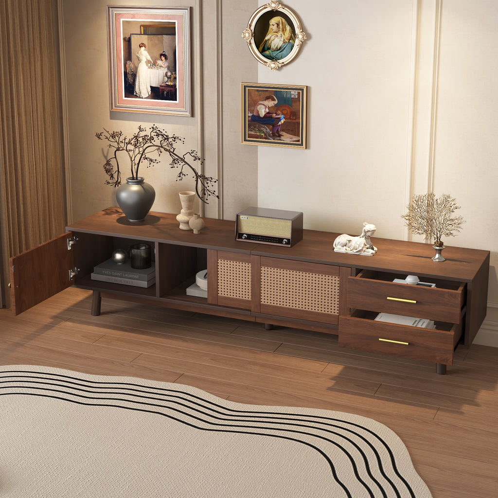 Mid Century Modern TV Stand for 80" TVs