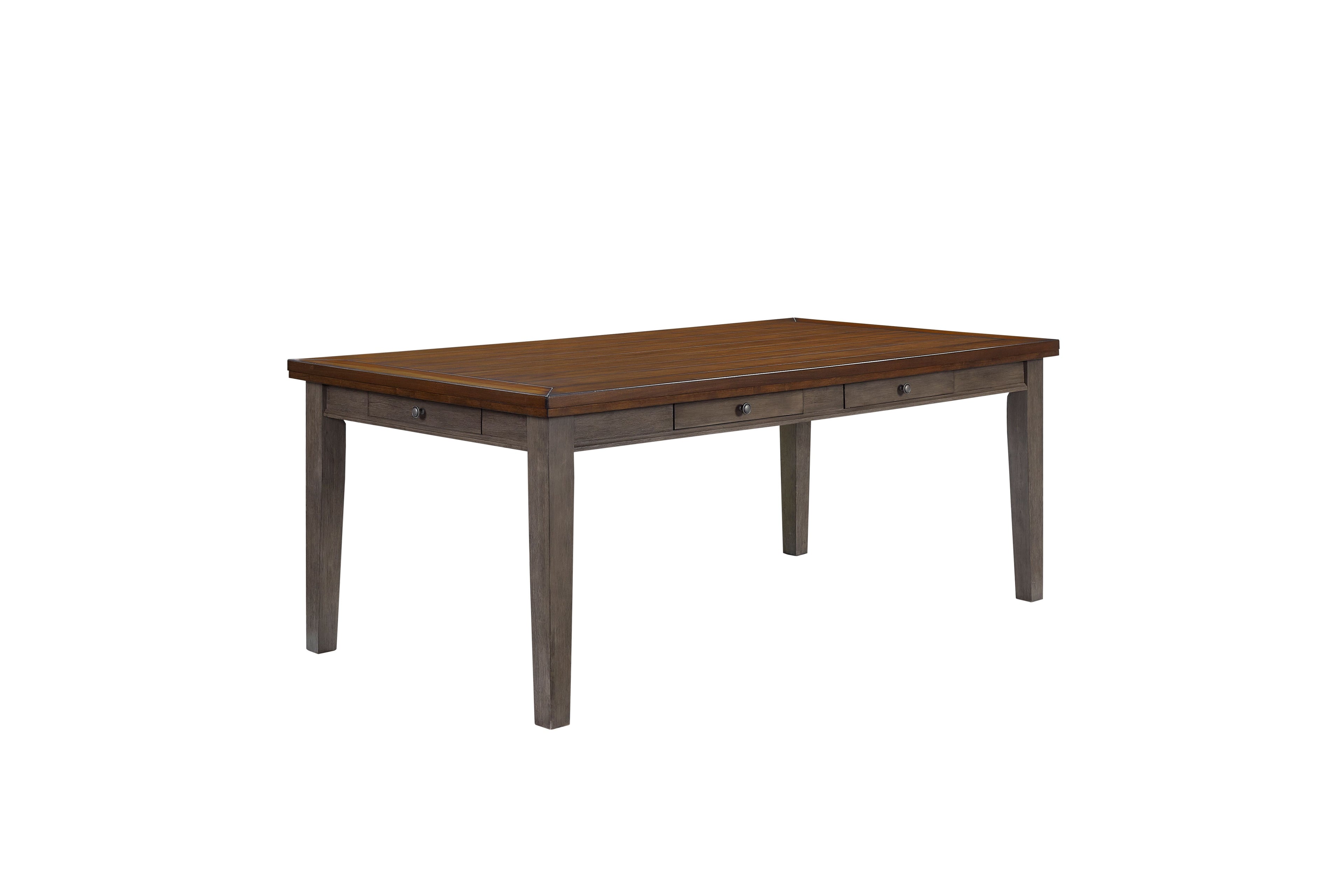 Casual Two Tone 6 Drawer Dining Table