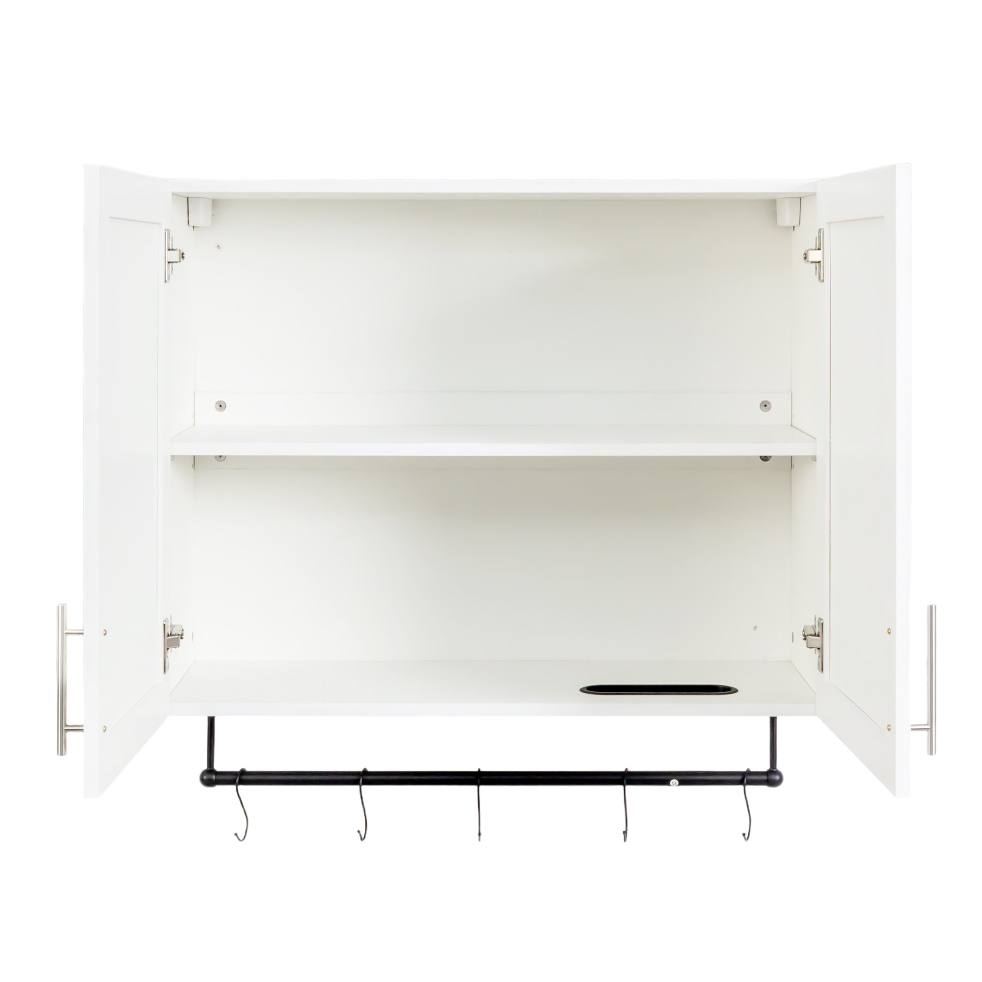 Bathroom Wall Cabinet with Adjustable Shelf and Towel Bar
