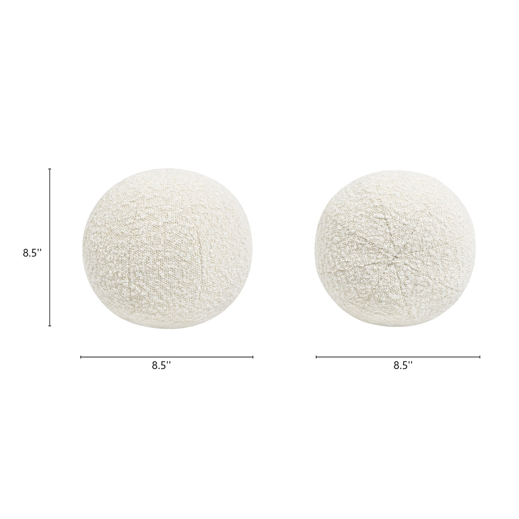 Luna 12" Round Sphere Accent Ball Throw Pillow