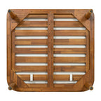 Acacia Wood Outdoor Patio Chair with Vertical Slatted Arms