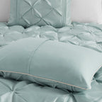 7 Piece Tufted Comforter Set Seafoam Cal King