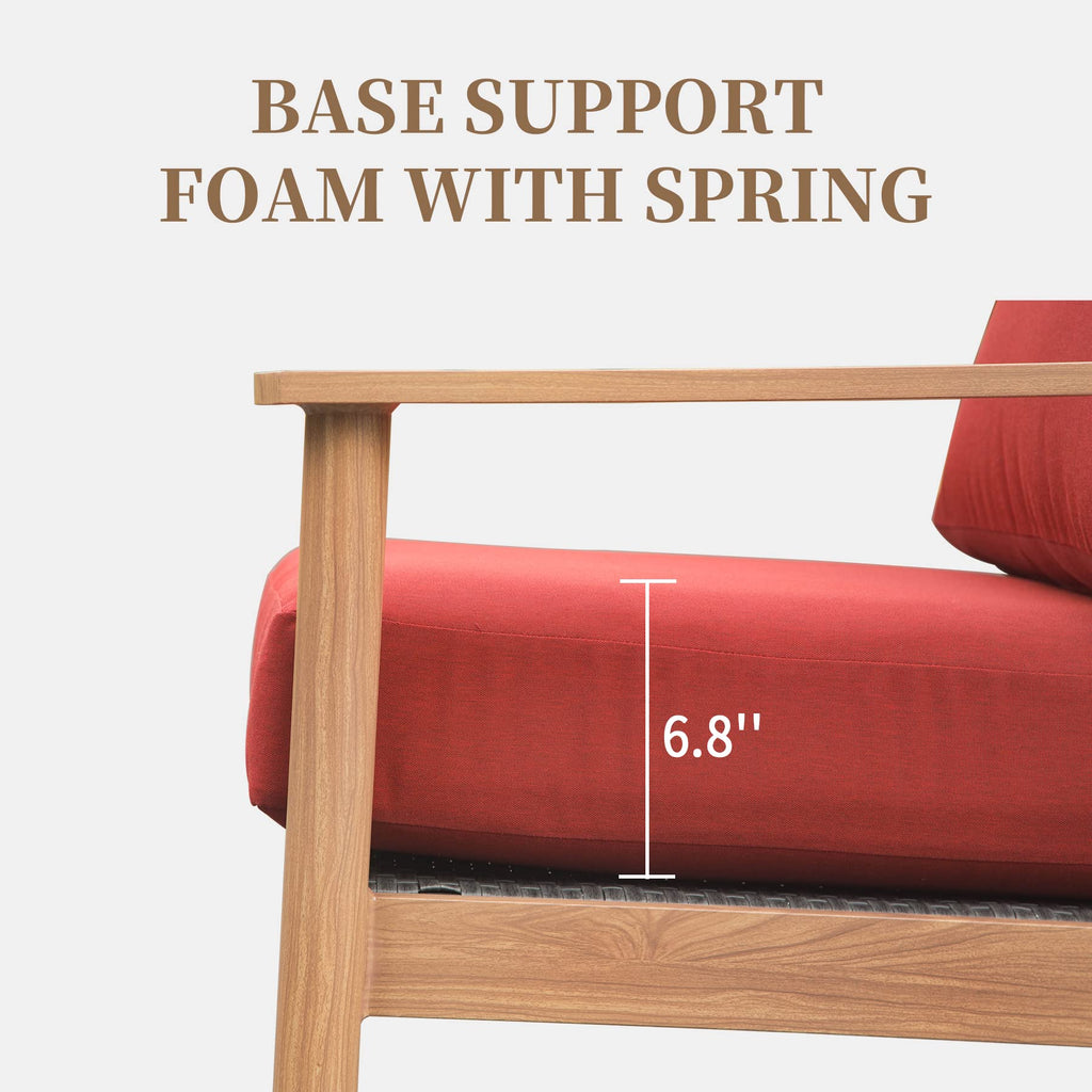 Outdoor Wicker Patio Furniture Set with Pillows