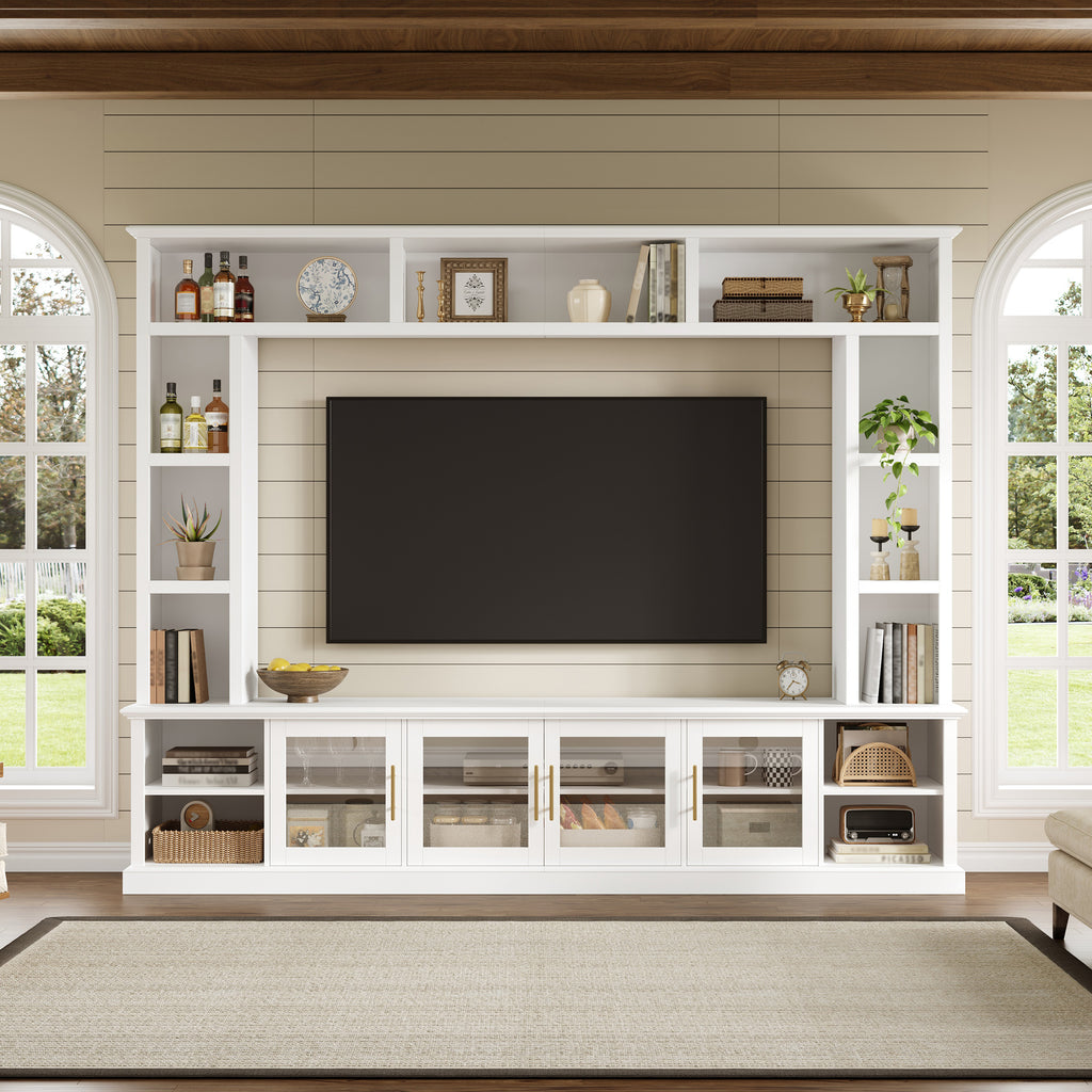 All-in-One Modern Entertainment Center for TVs Up to 80"
