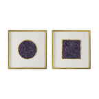 Set of 2 Lillian Purple Crystal Shadow Boxes