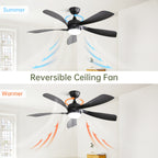 52 Inch Modern Ceiling Fan With Remote Control