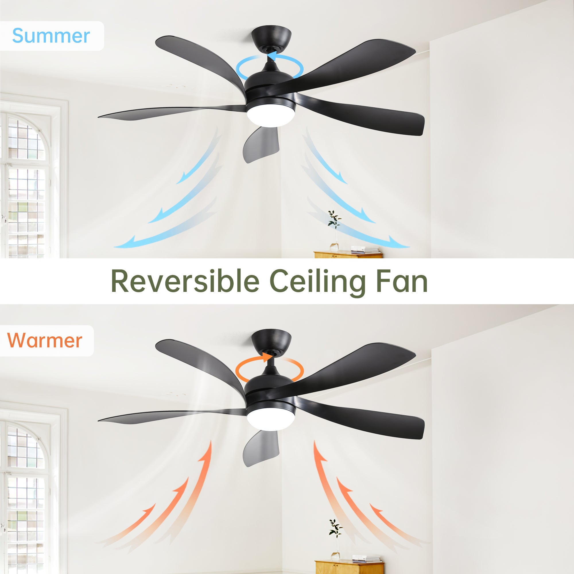 52 Inch Modern Ceiling Fan With Remote Control