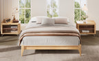 12 Inch King Size Solid Dry Bamboo Wood Platform Bed Frame