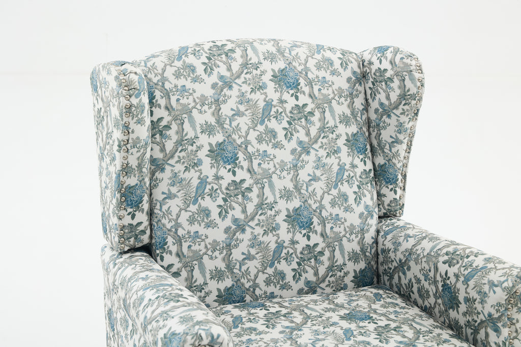 Modern Accent Chair with Retro Wood Legs