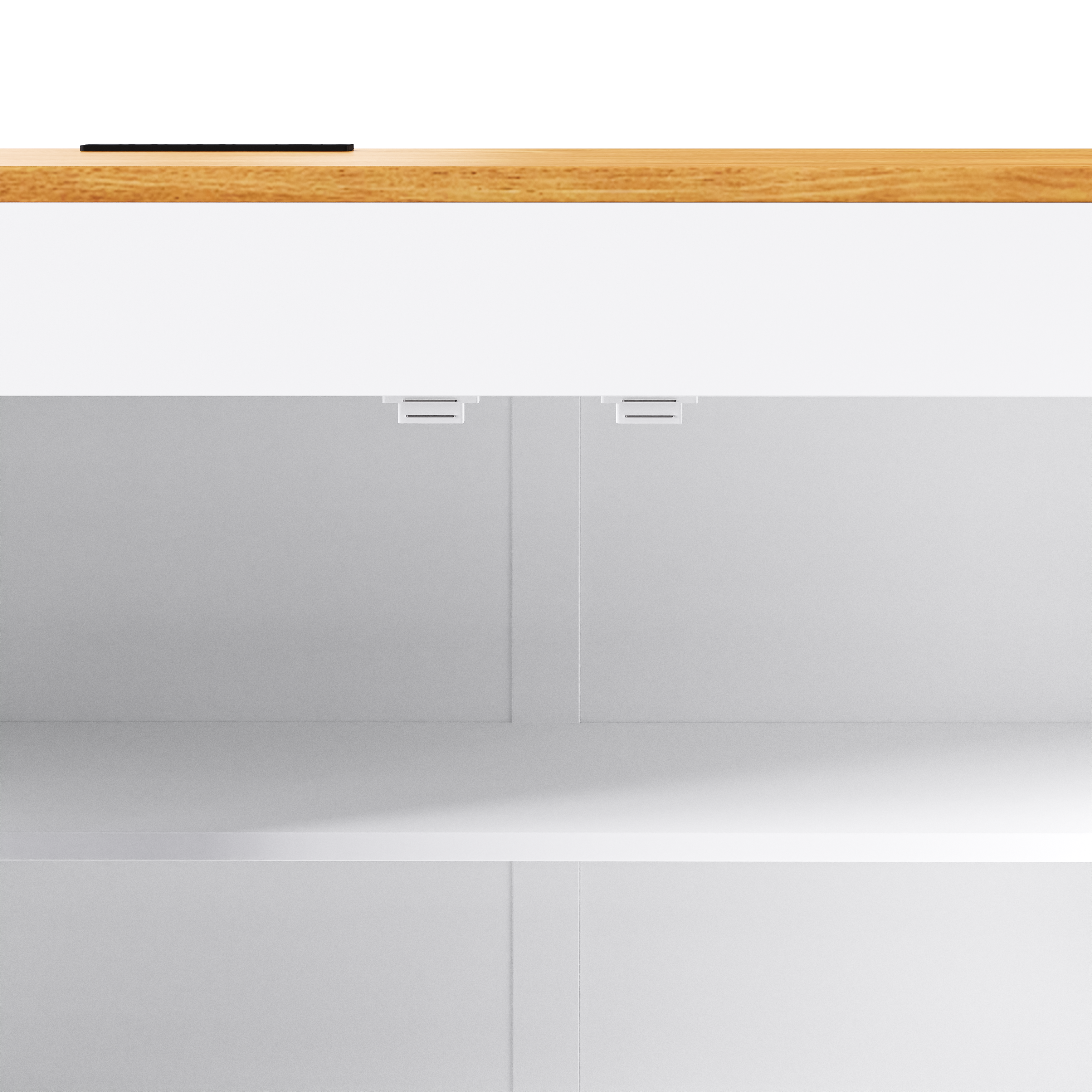K&K 74.8" Kitchen Island with Extendable Dining Table