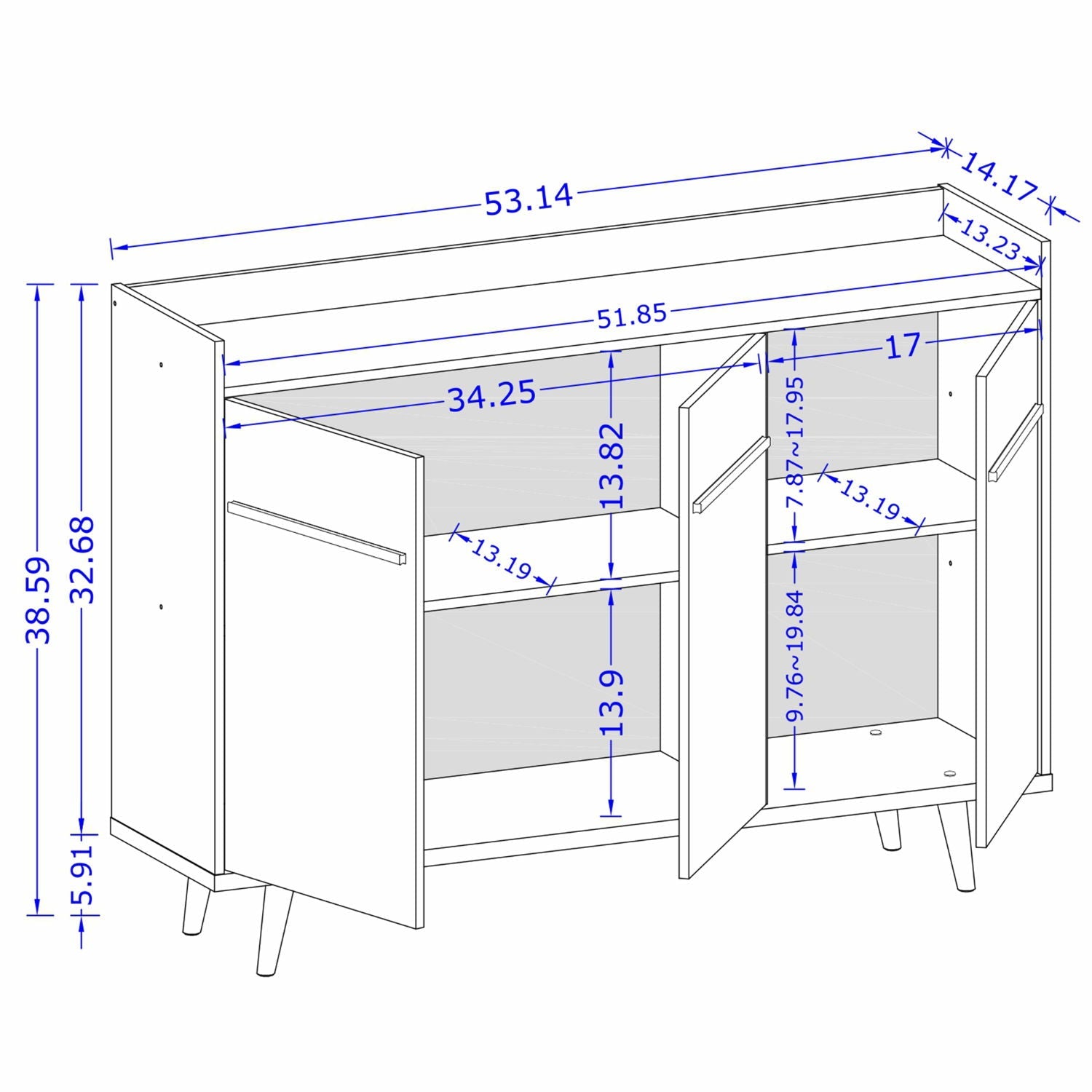 Bradley - Sideboard - White
