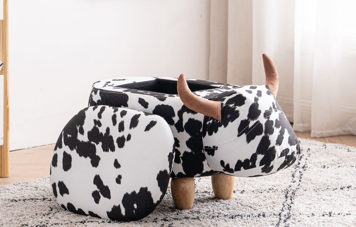 Connor the Cow Storage Ottoman