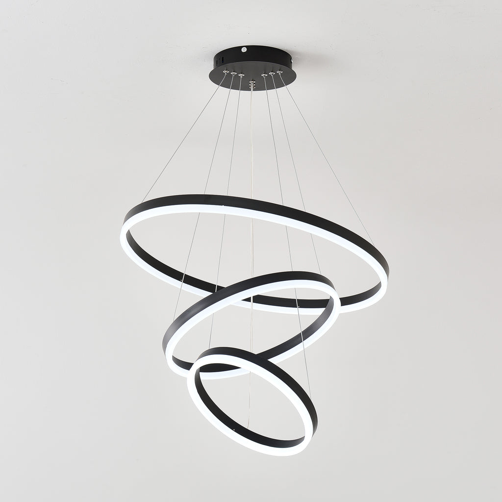 Modern 3 Rings Chandelier